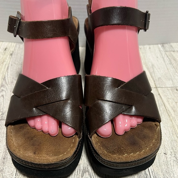 Vintage Y2k Bongo Platform Wedge Sandals size 8.5 - Picture 3 of 9
